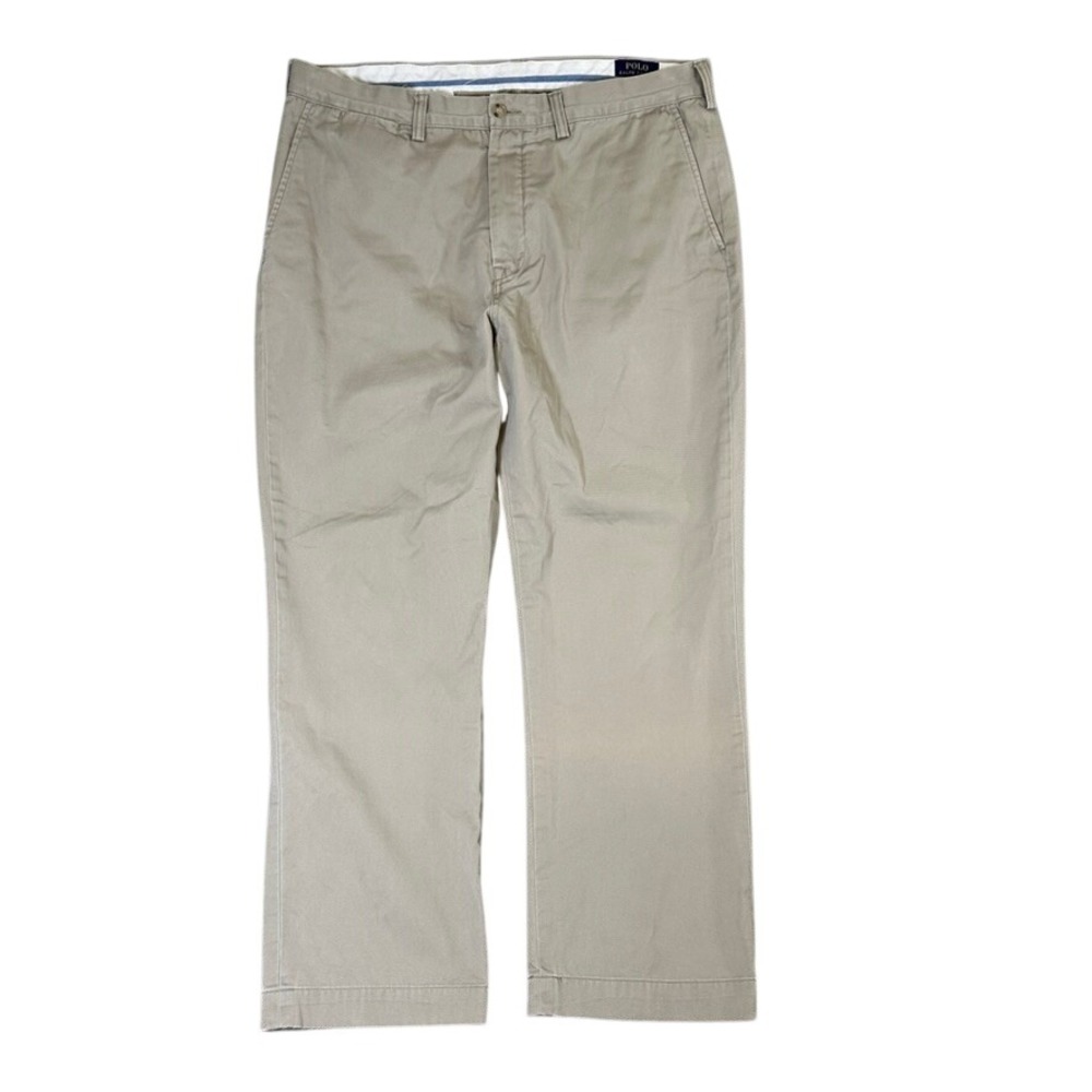 Polo Ralph Lauren Mens Classic Cotton Twill Chino Pants Tan Khaki 37x28
